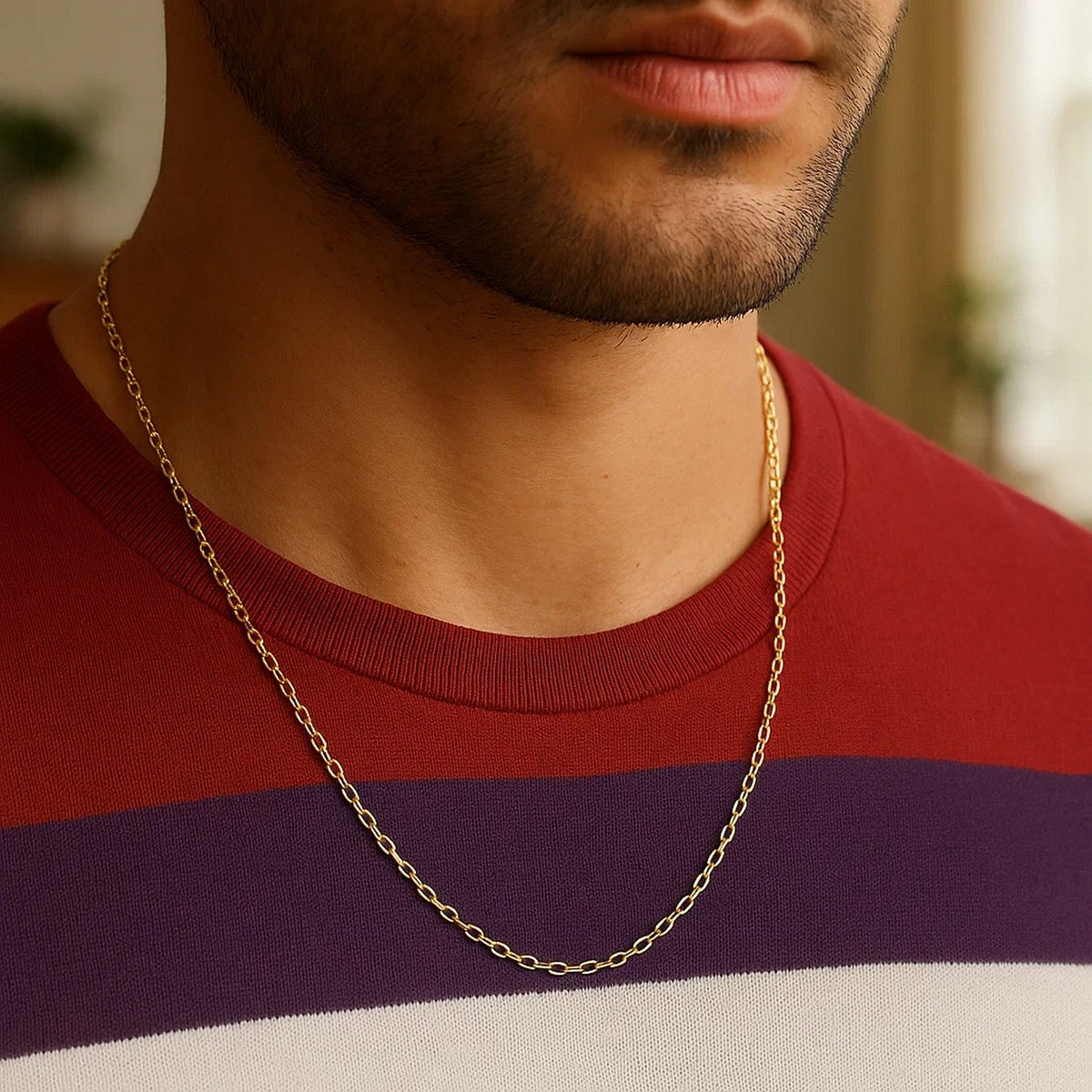 14k Oval Cable Link Chain