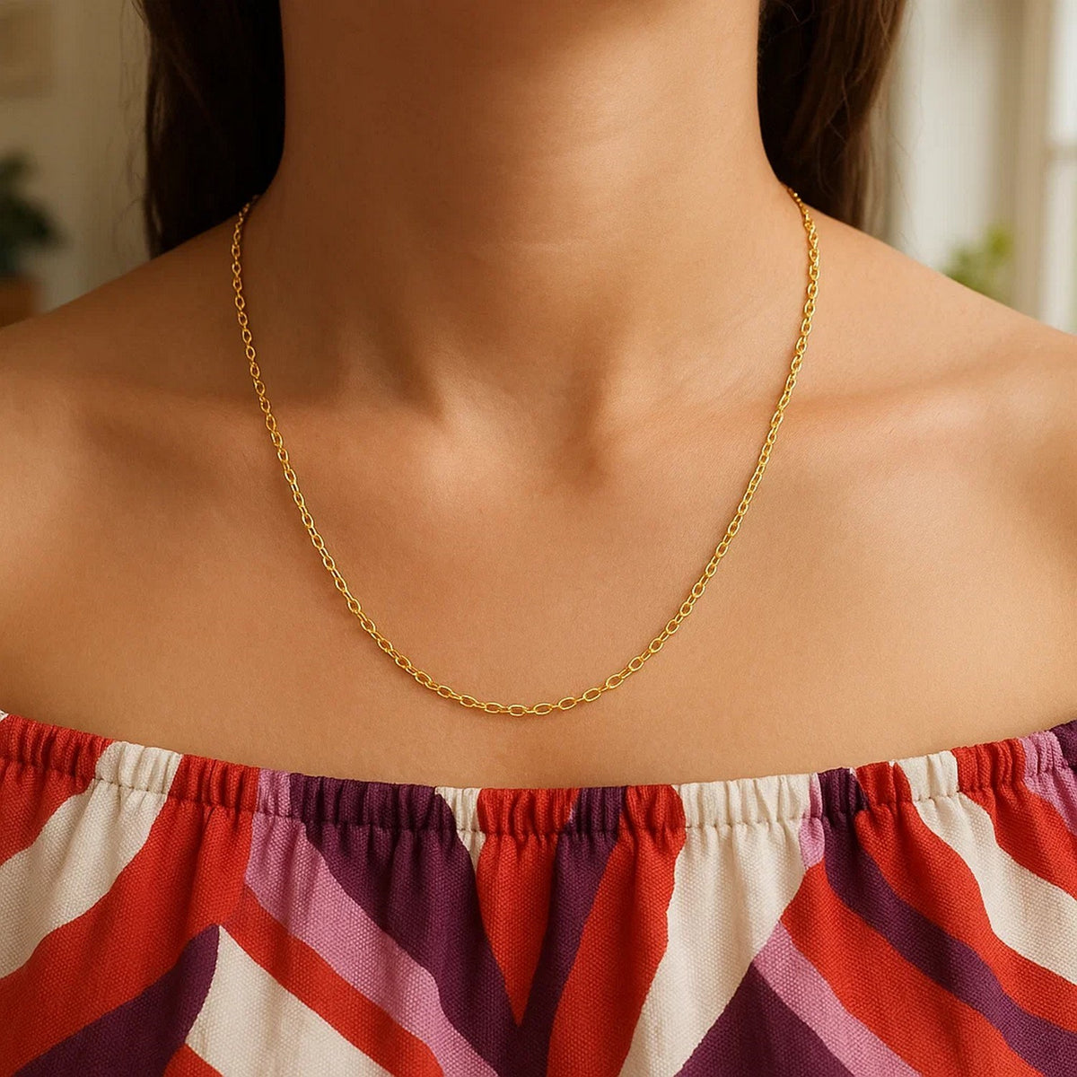 14k Oval Cable Link Chain