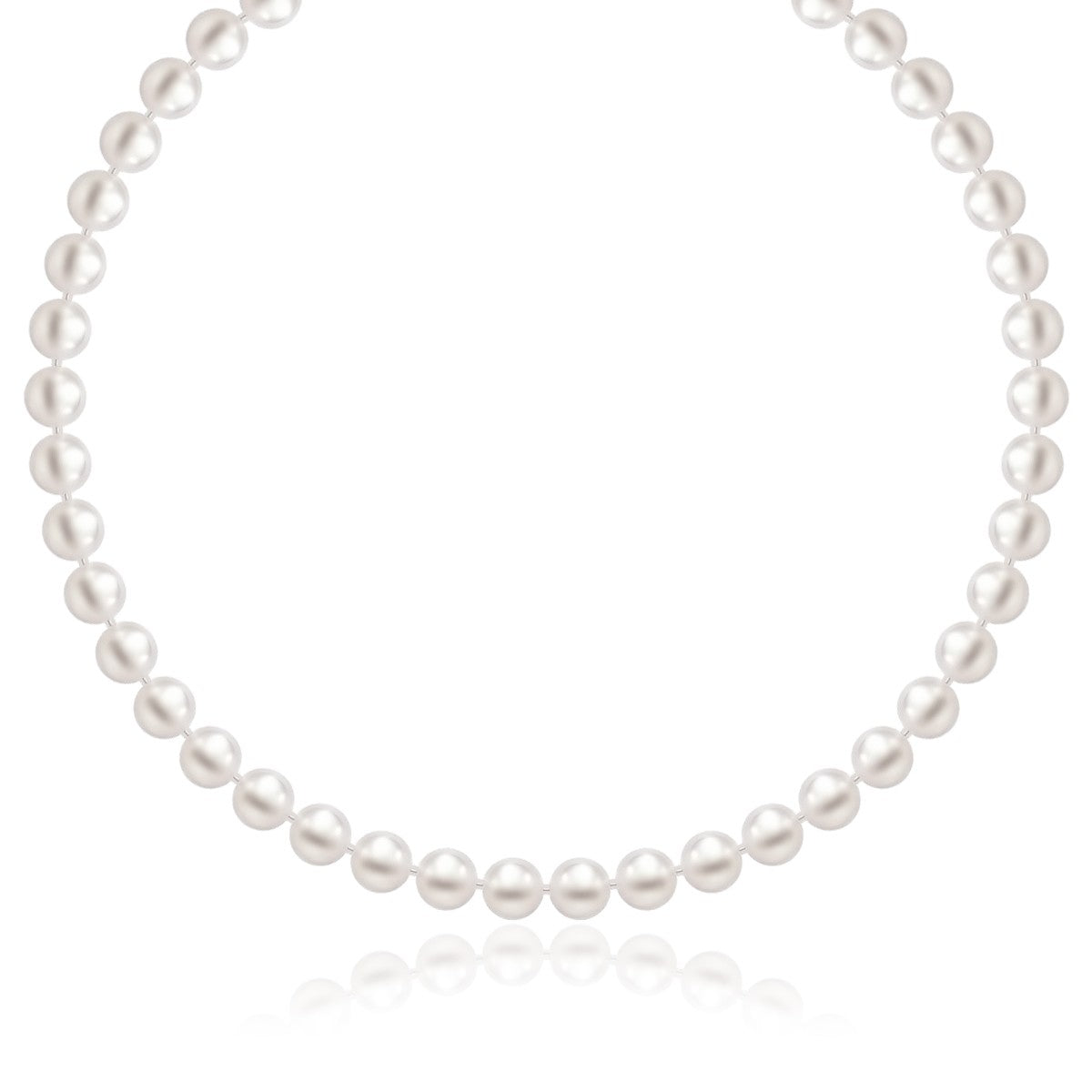 14k Necklace with White Freshwater Cultured Pearls (6.0mm to 6.5mm)