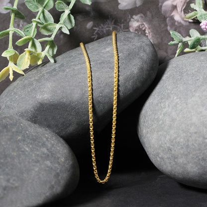 14k Round Box Chain