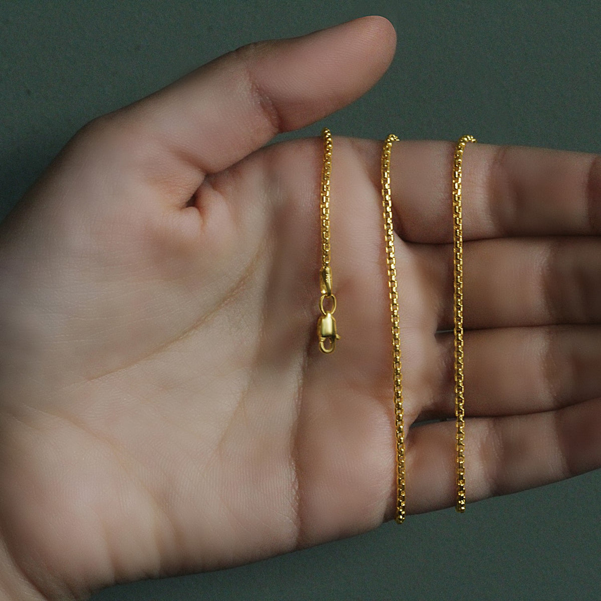 14k Round Box Chain