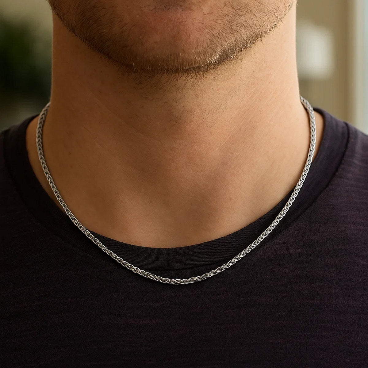 14k Round Wheat Chain