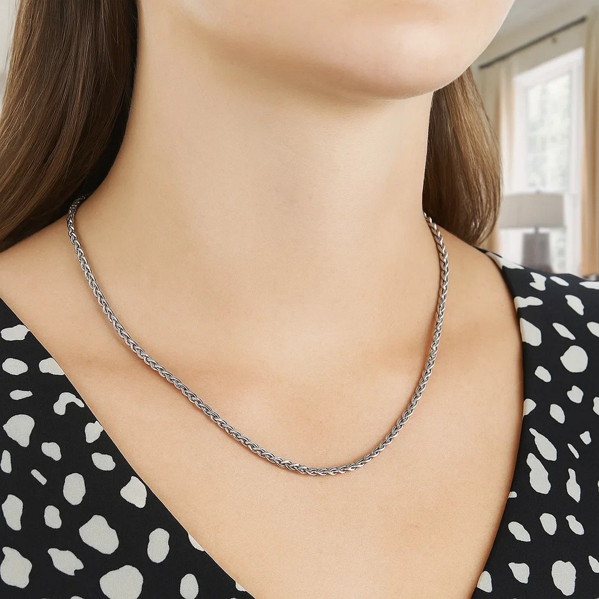 14k Round Wheat Chain