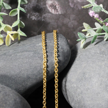 14k Yellow Gold Forsantina Lite Cable Link Chain