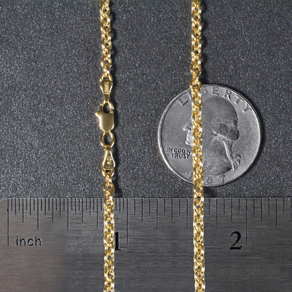 14k Yellow Gold Forsantina Lite Cable Link Chain