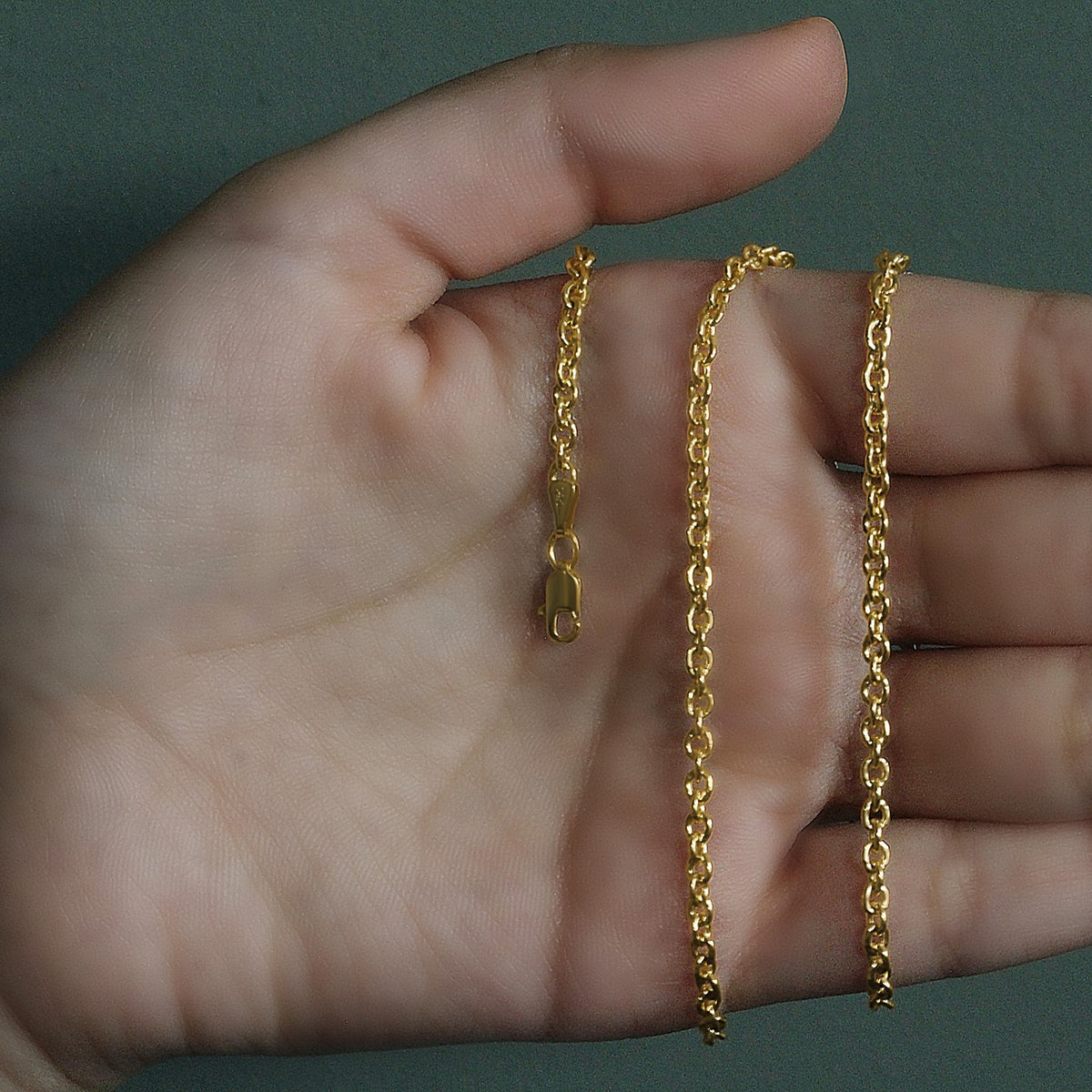 14k Yellow Gold Forsantina Lite Cable Link Chain