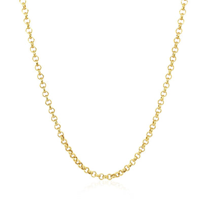 14k Yellow Gold Rolo Chain