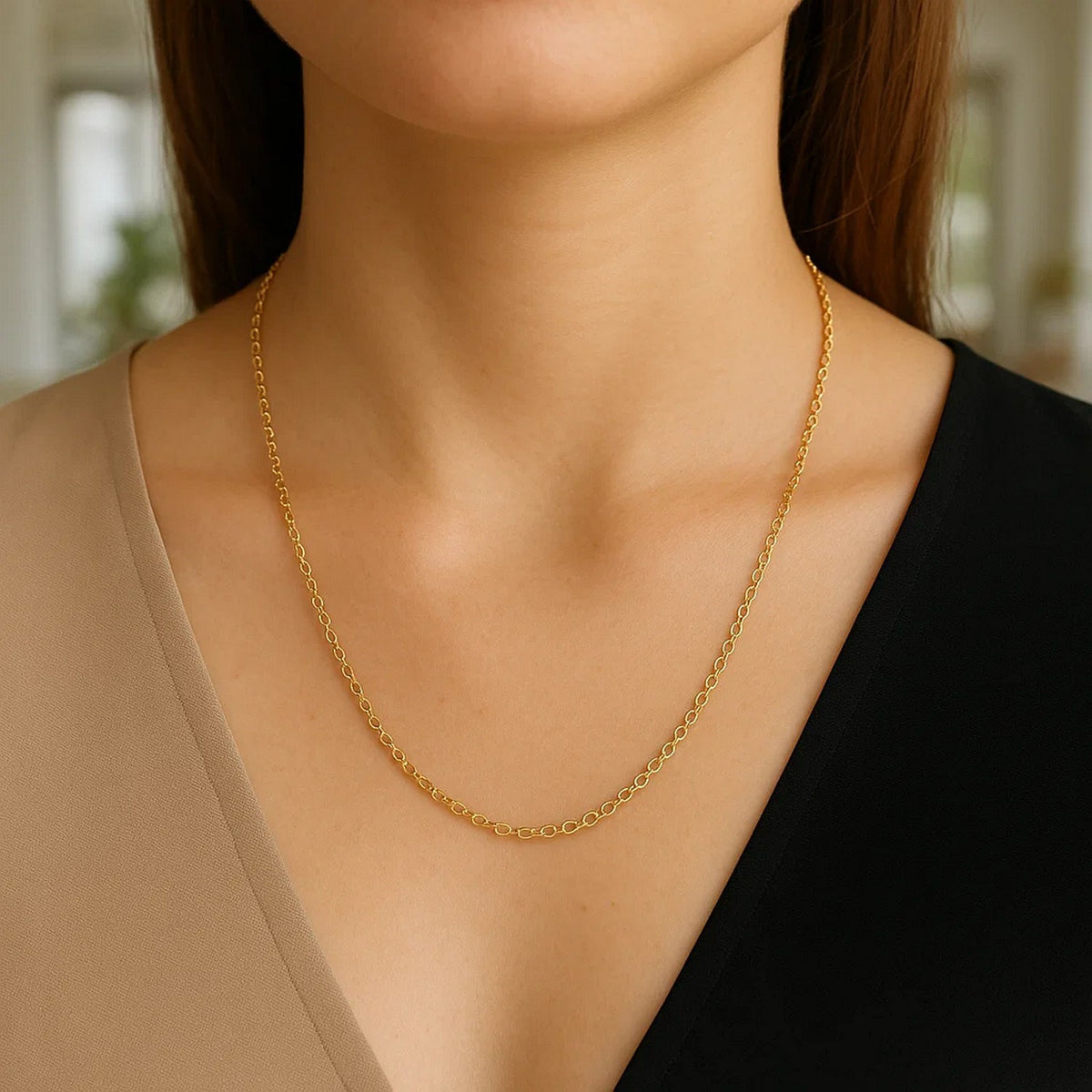 14k Yellow Gold Rolo Chain