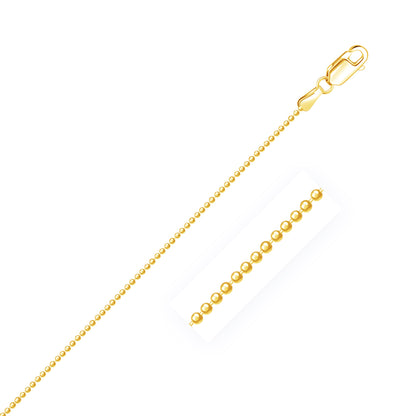 14k Diamond-Cut Bead Chain