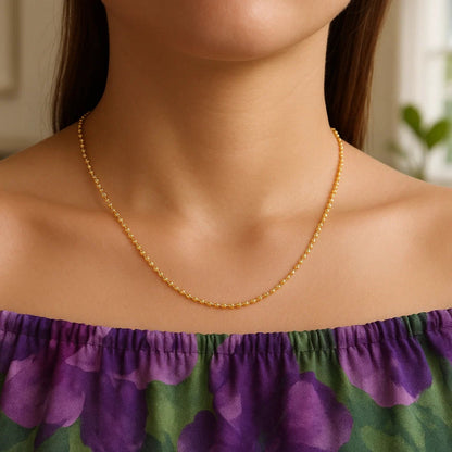14k Diamond-Cut Bead Chain