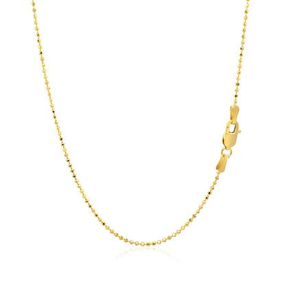 14k Diamond-Cut Bead Chain