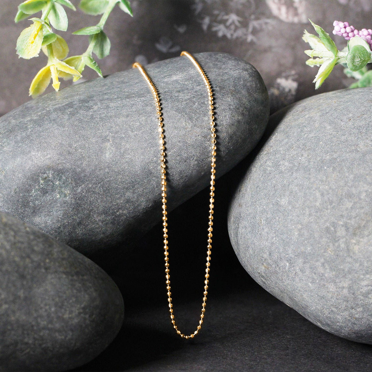 14k Diamond-Cut Bead Chain