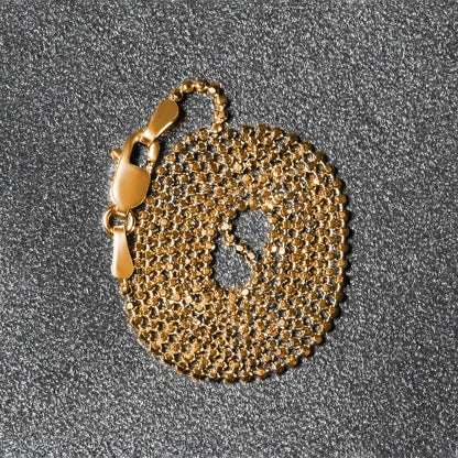 14k Diamond-Cut Bead Chain
