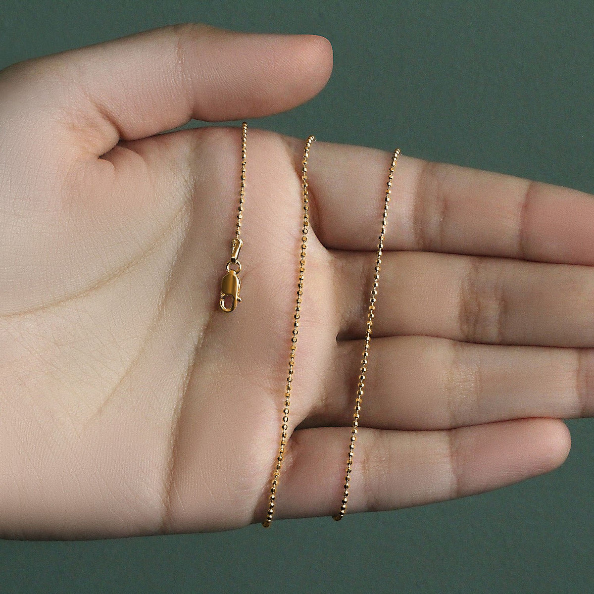 14k Diamond-Cut Bead Chain