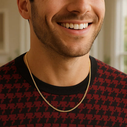 14K White Gold Gourmette Chain