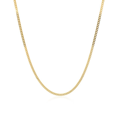 14K White Gold Gourmette Chain