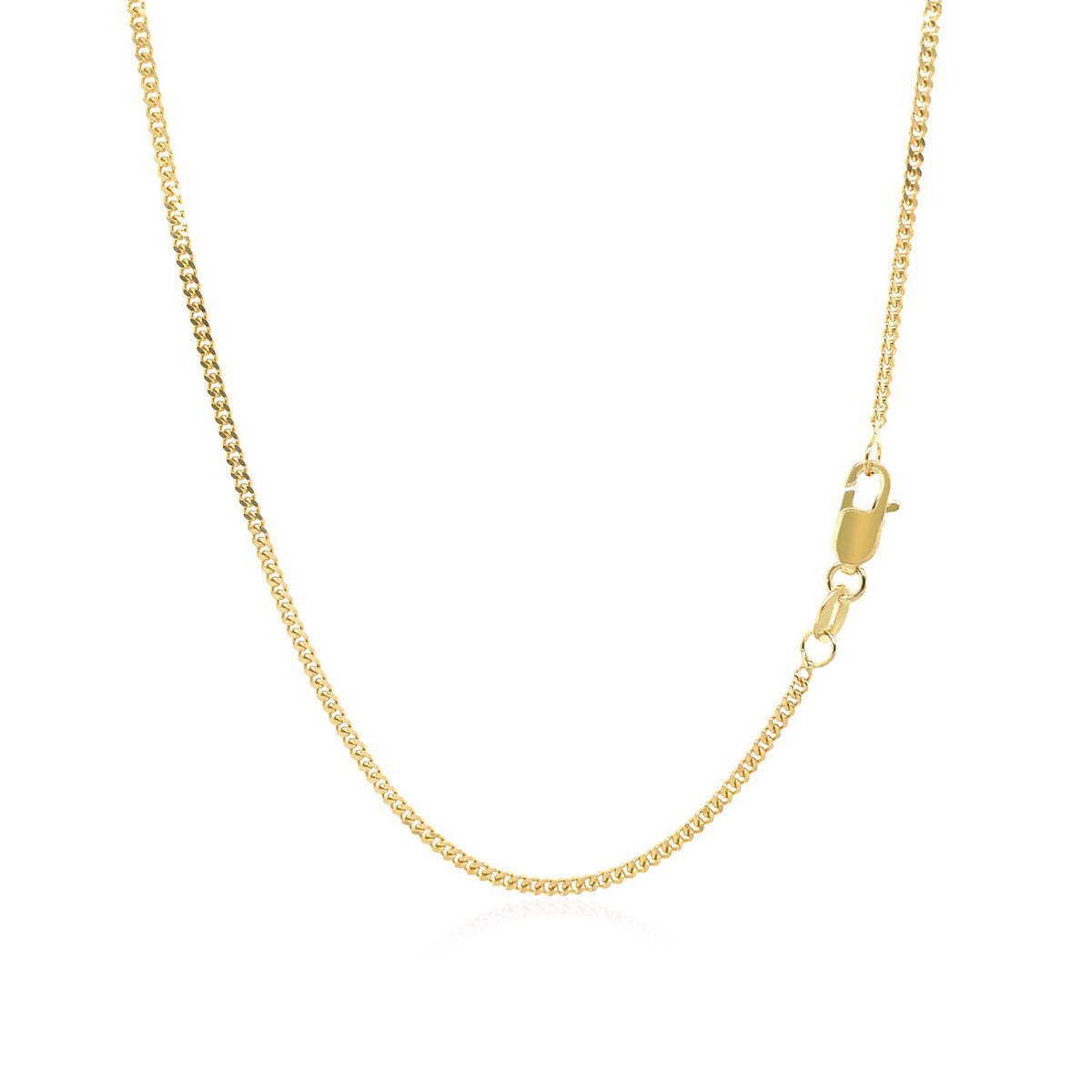 14K White Gold Gourmette Chain