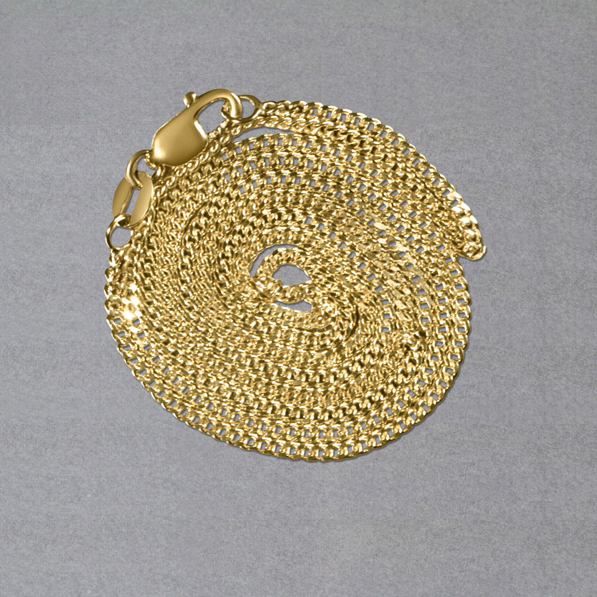 14K White Gold Gourmette Chain
