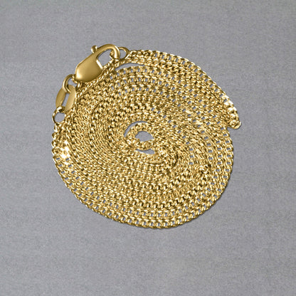 14K White Gold Gourmette Chain