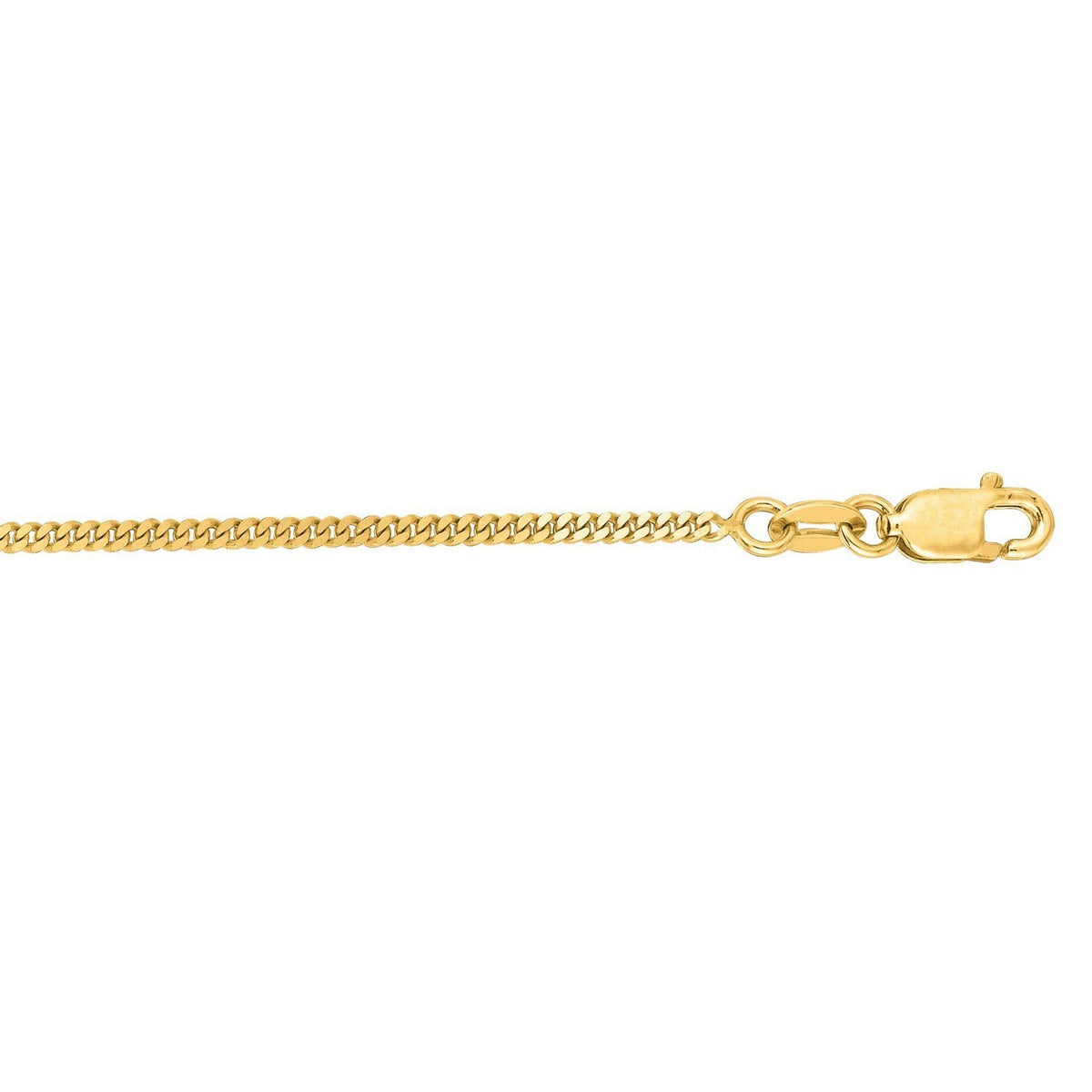 14K White Gold Gourmette Chain