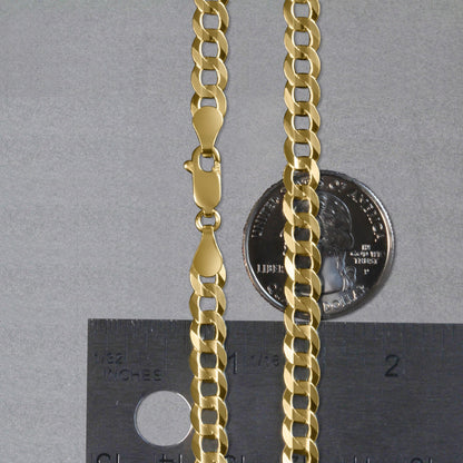 14k Solid Curb Chain