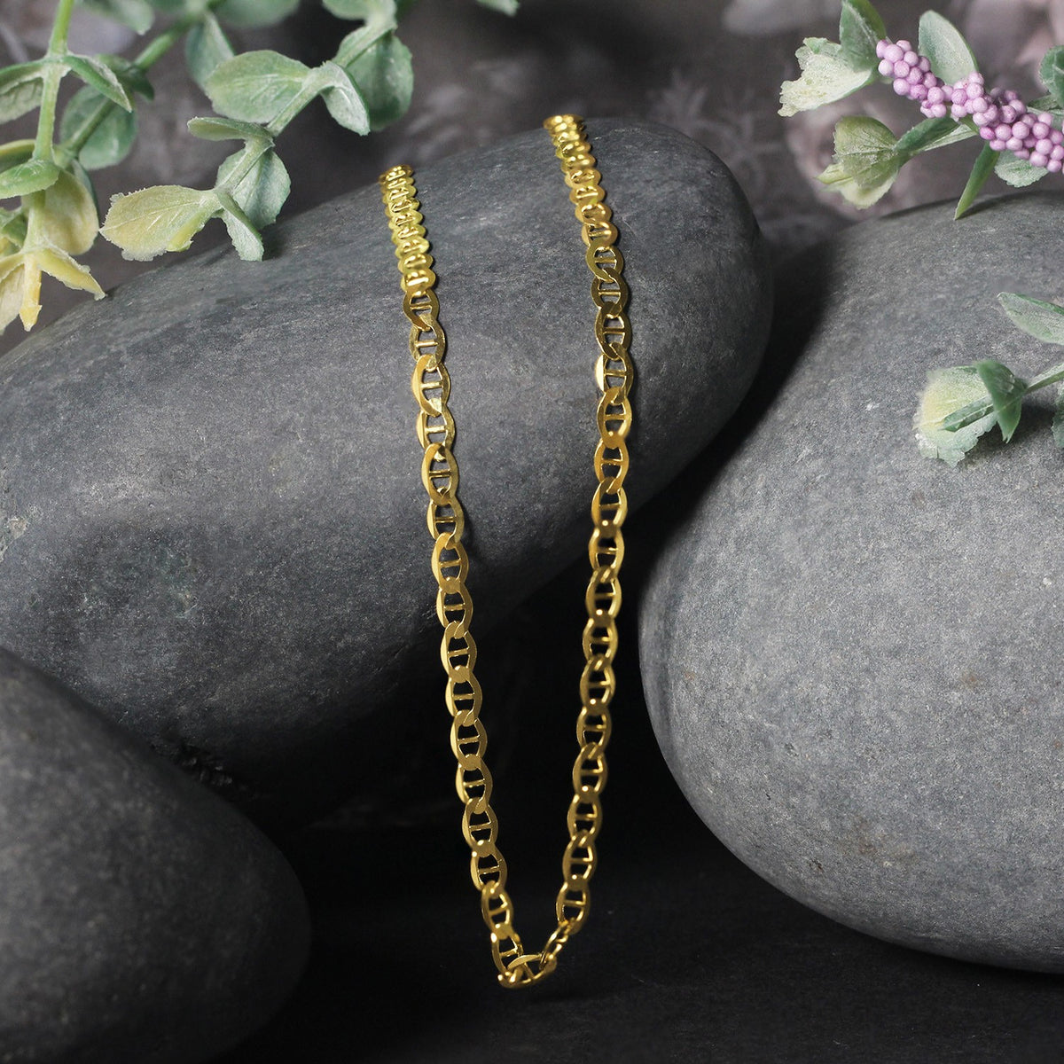 14k Yellow Gold Mariner Link Chain