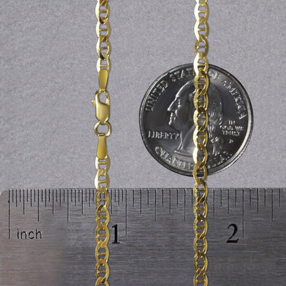 14k Yellow Gold Mariner Link Chain