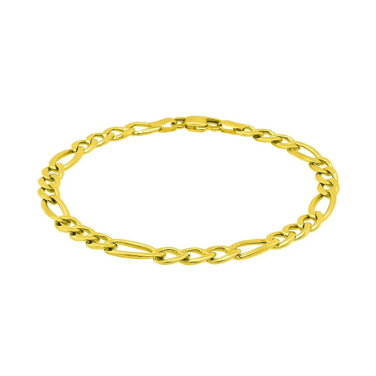 14k Solid Figaro Bracelet (3.00 mm)