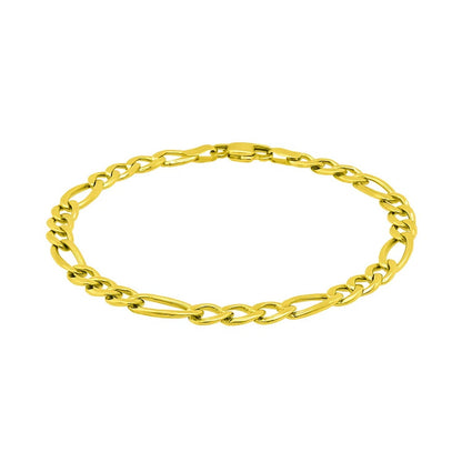 14k Solid Figaro Bracelet (3.00 mm)