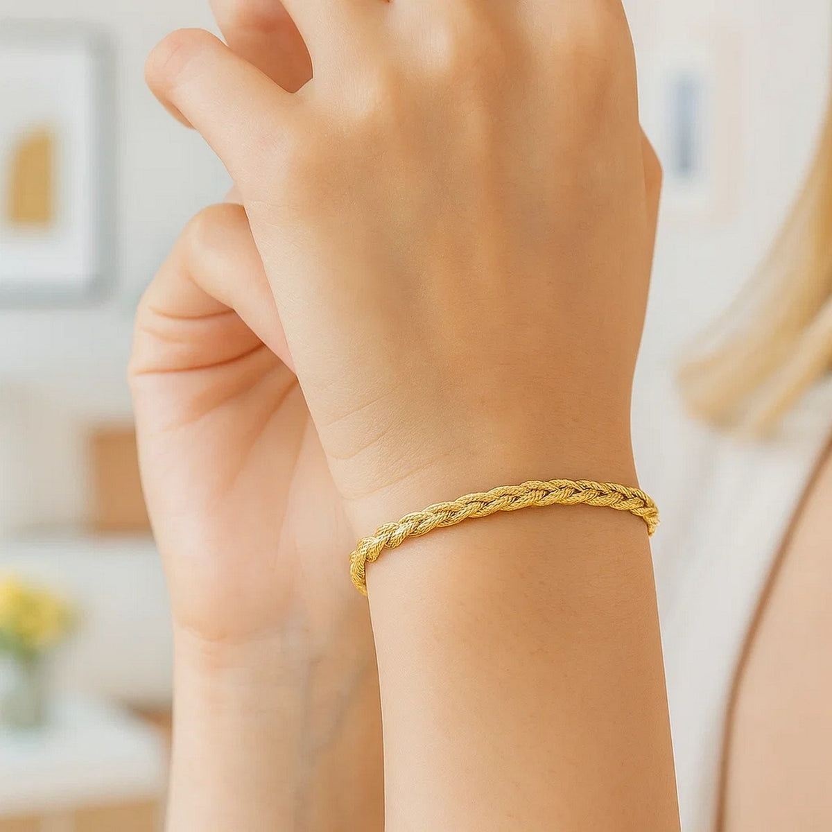 14k Braided Bracelet (3.50 mm)