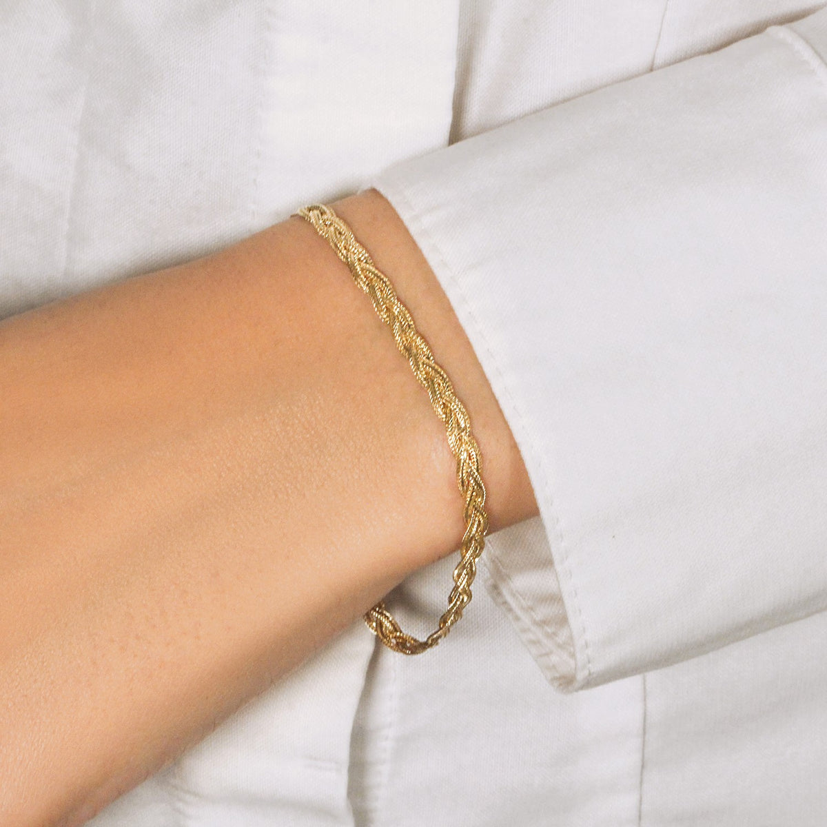 14k Braided Bracelet (3.50 mm)