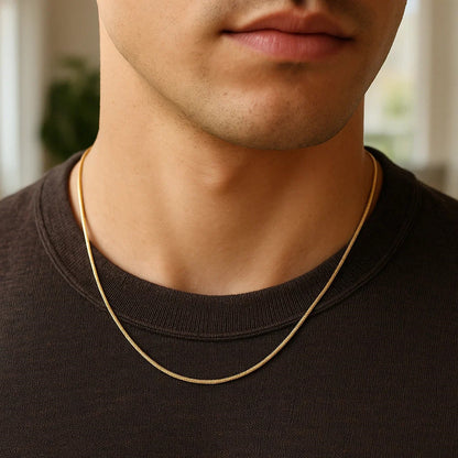 14k Yellow Gold Round Snake Chain