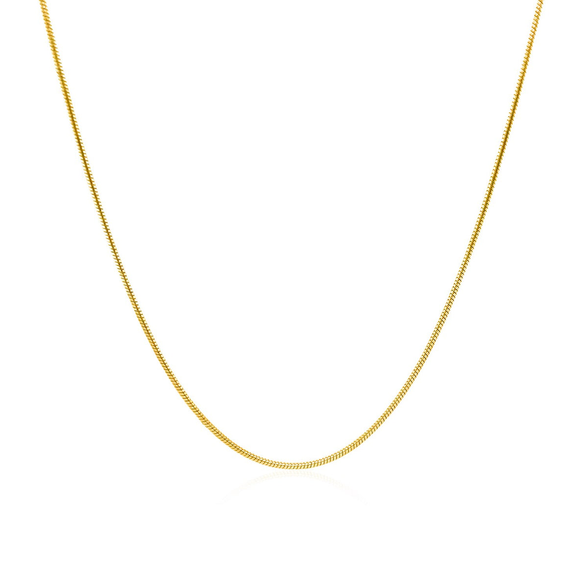 14k Yellow Gold Round Snake Chain