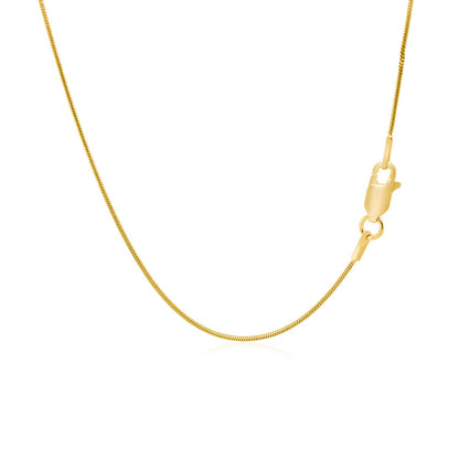 14k Yellow Gold Round Snake Chain