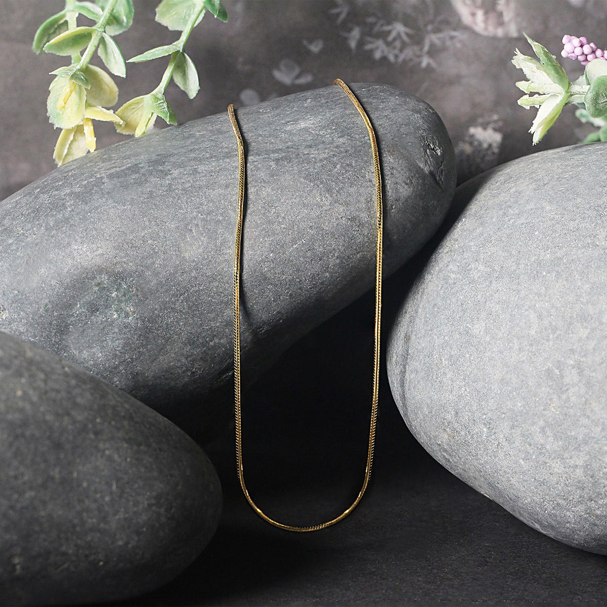 14k Yellow Gold Round Snake Chain