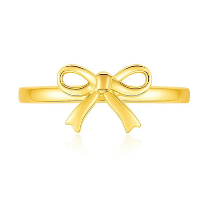14k Yellow Gold Bow Ring