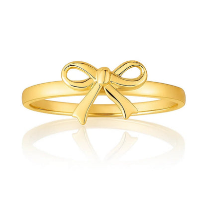 14k Yellow Gold Bow Ring