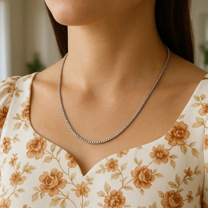 14k Round Box Chain