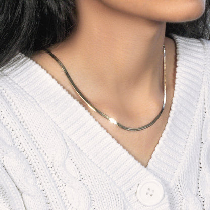 14k Yellow Gold Super Flex Herringbone Chain