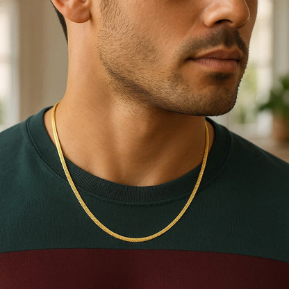 14k Yellow Gold Super Flex Herringbone Chain
