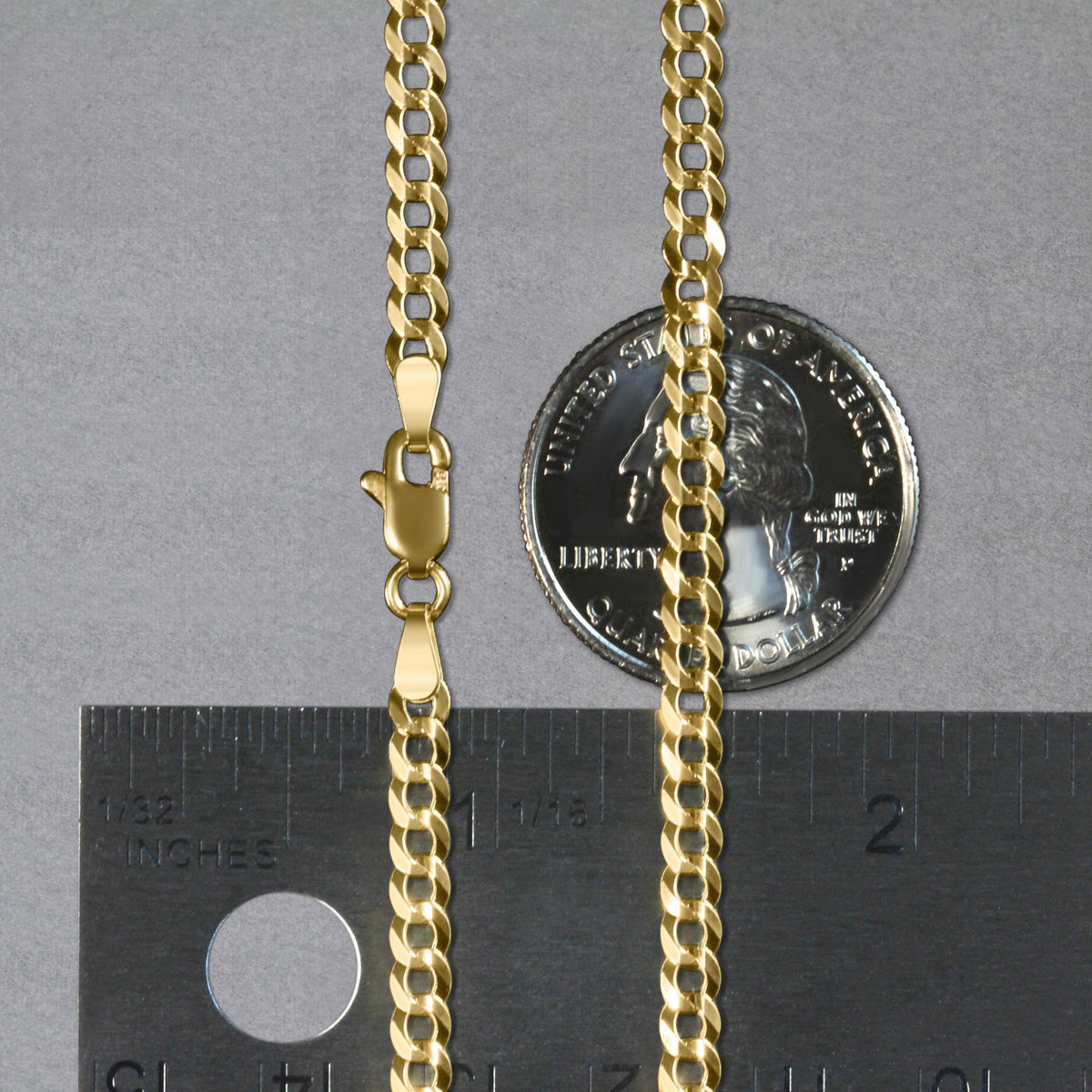 14k Solid Curb Chain