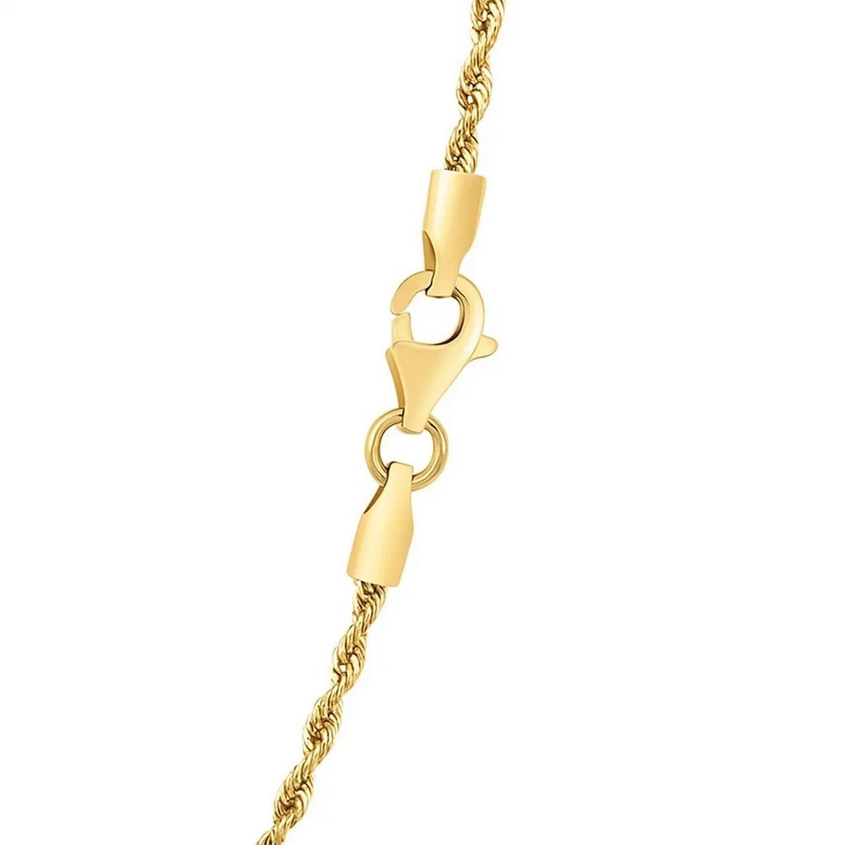 14k Yellow Gold Solid Diamond Cut Rope Chain