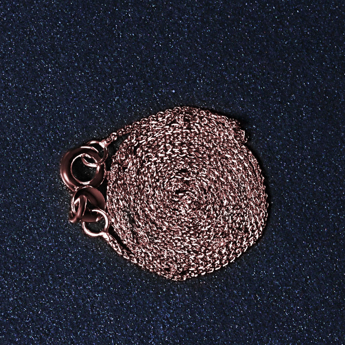 14k Rose Gold Diamond Cut Round Wheat Chain