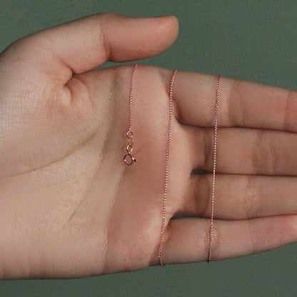 14k Rose Gold Diamond Cut Round Wheat Chain