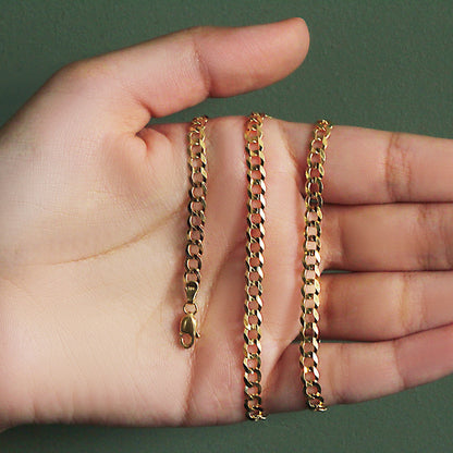 14k Solid Curb Chain
