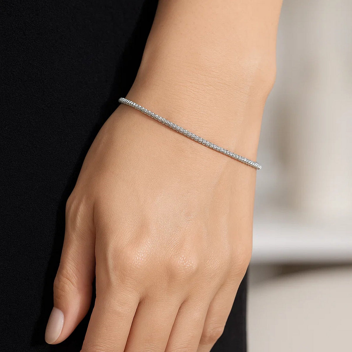 14K Sparkle Spring Chain Bracelet (2.10 mm)