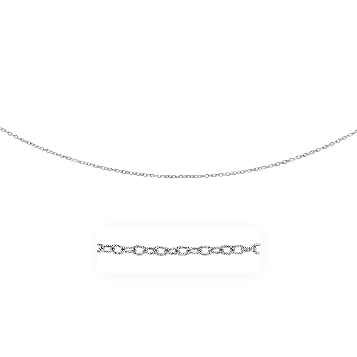 14k Pendant Chain with Textured Links