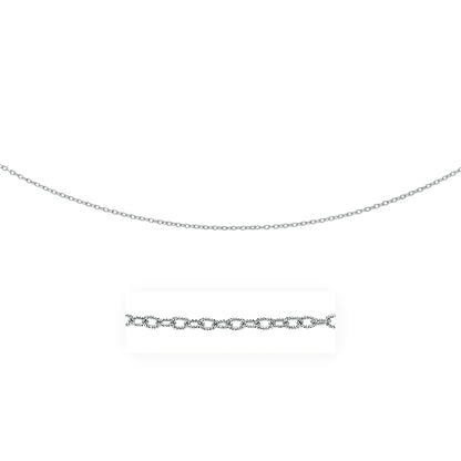 14k Pendant Chain with Textured Links