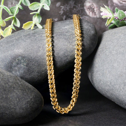 14K Yellow Gold Square Franco Chain