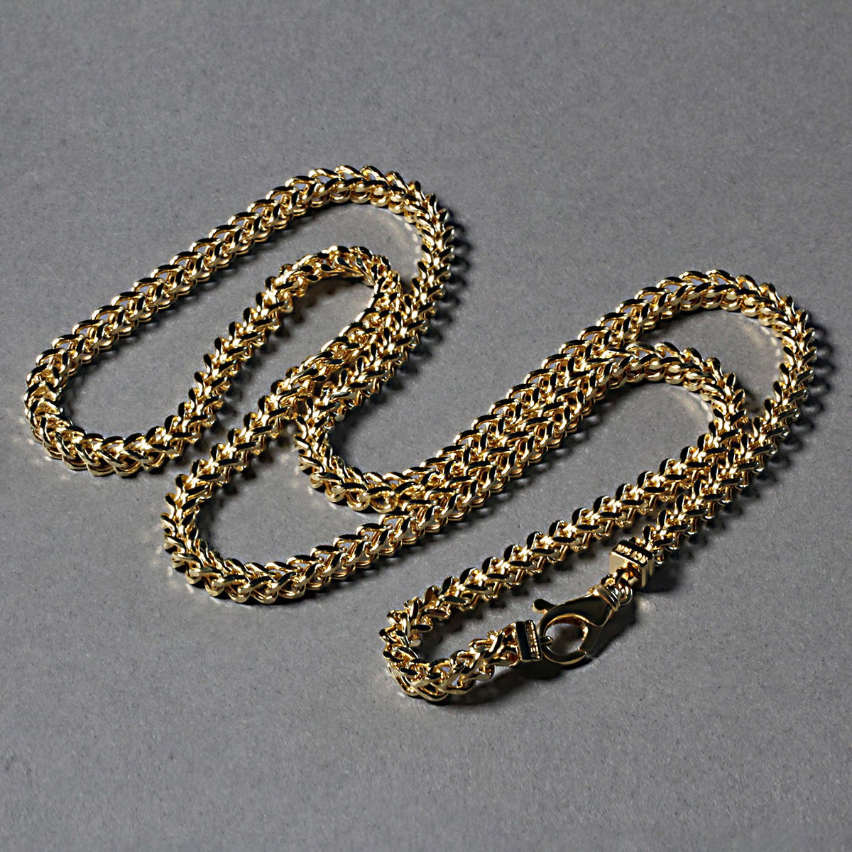 14K Yellow Gold Square Franco Chain